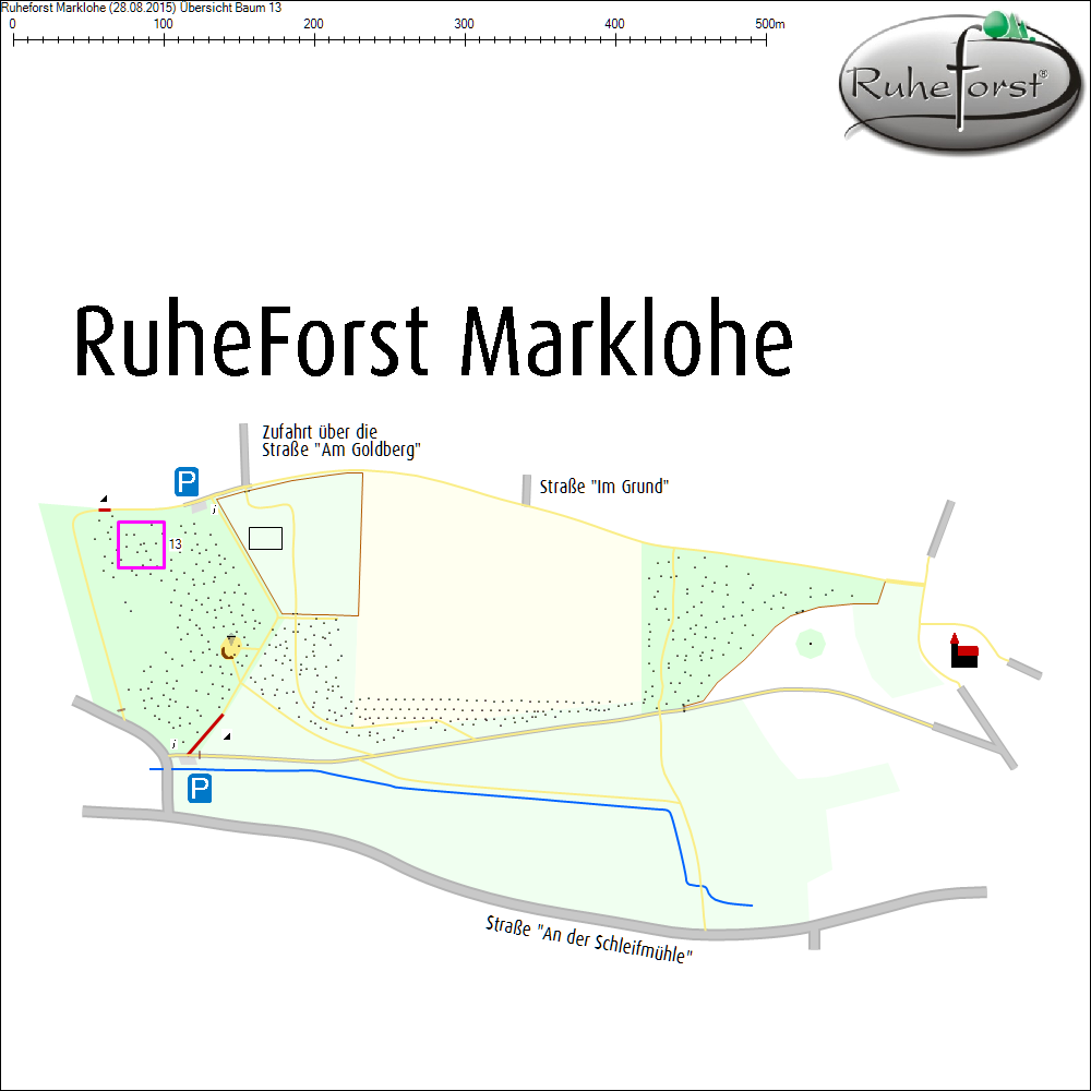 &Uuml;bersichtskarte zu Baum 13