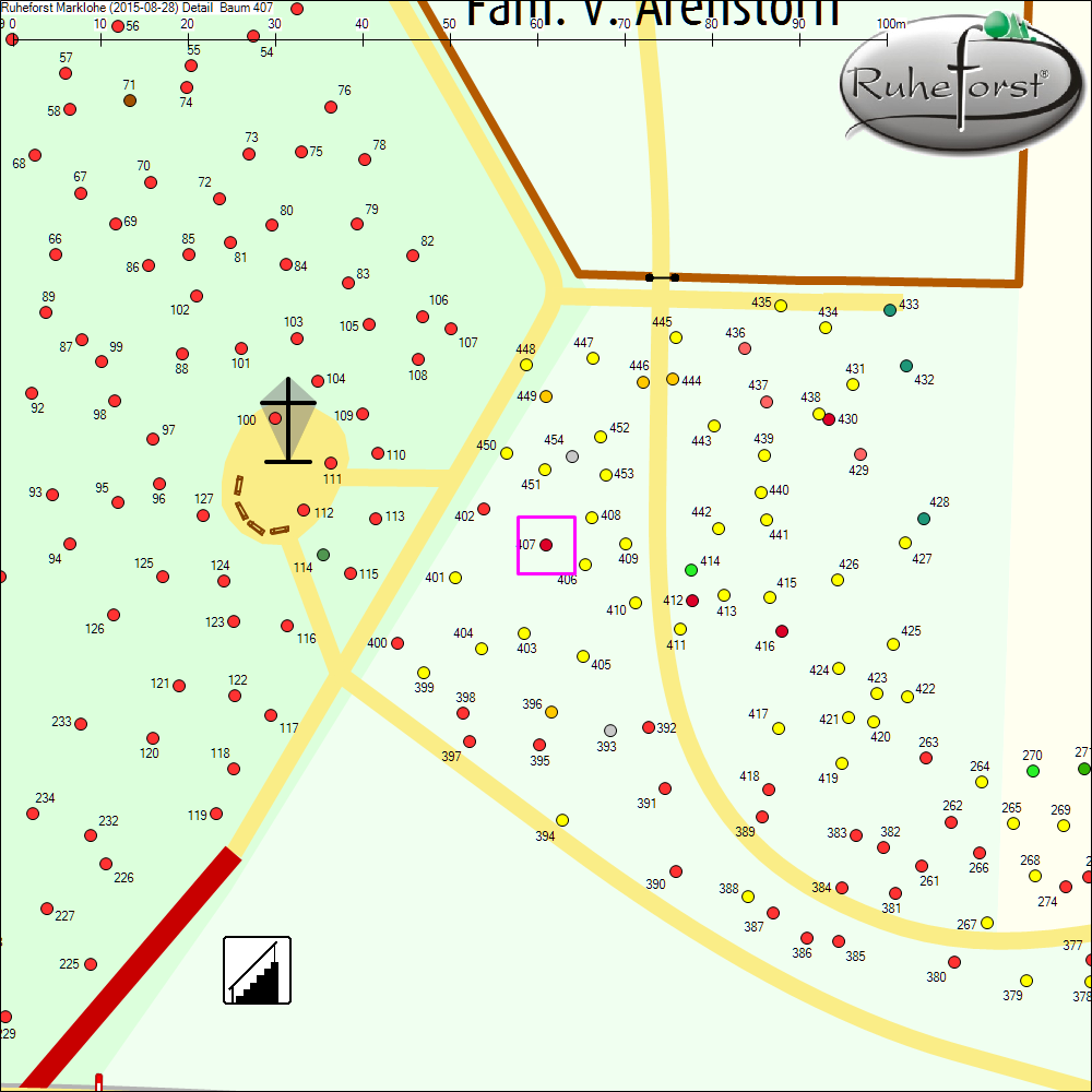 Detailkarte zu Baum 407